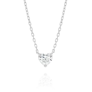 0.3ct Heart Diamond Pendant White Gold