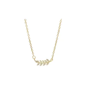 14K Gold leaves necklace