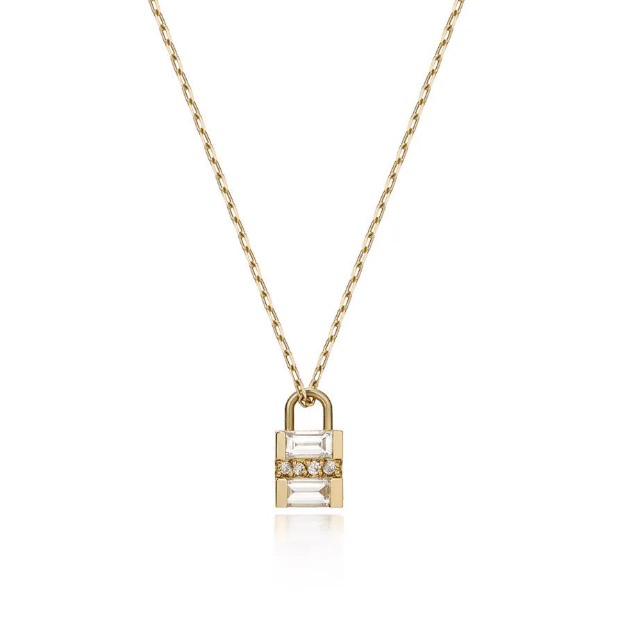 14k Shimmer Lock Necklace