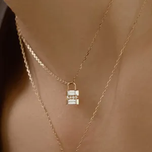 14k Shimmer Lock Necklace