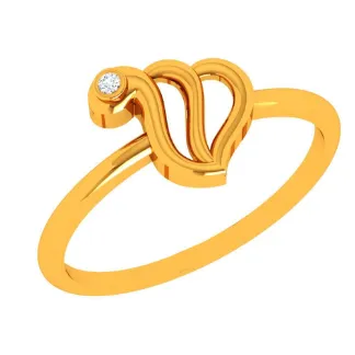 14k Speculative Yellow Gold Single Stone Ring