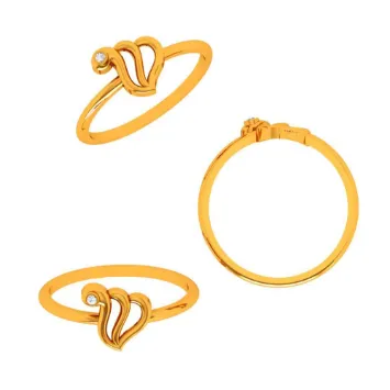 14k Speculative Yellow Gold Single Stone Ring