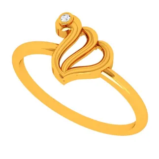 14k Speculative Yellow Gold Single Stone Ring