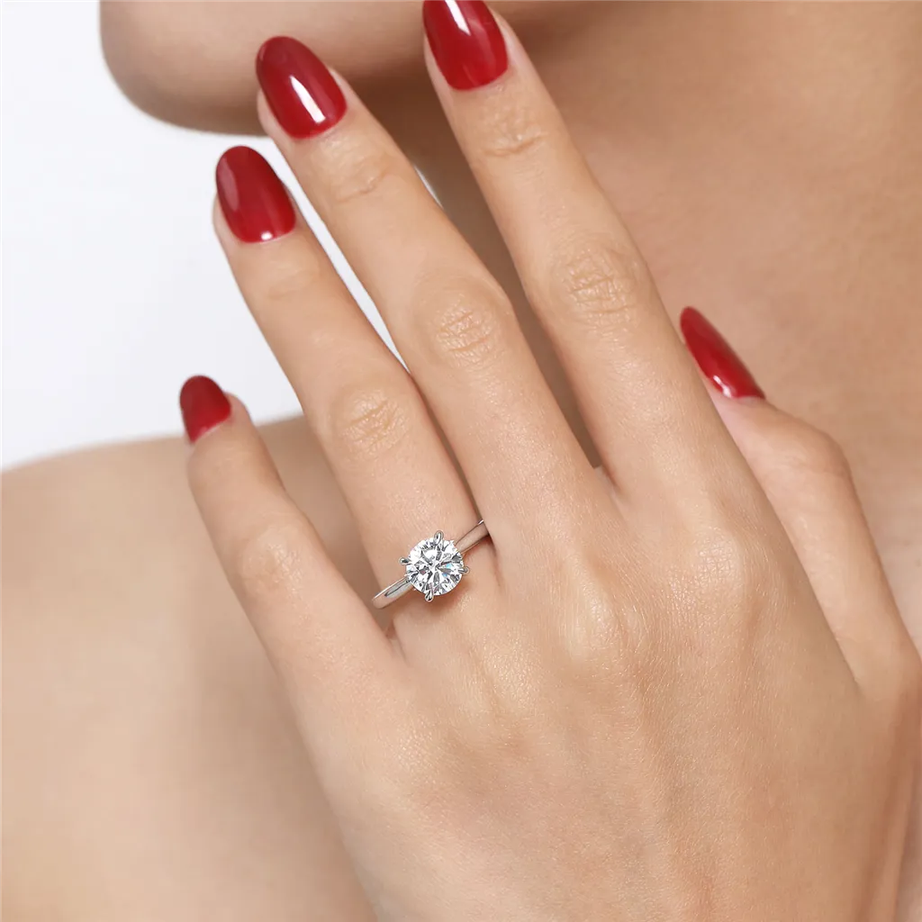 14K White And Rose Gold 'Nelia' Solitaire Ring