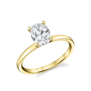 14K Yellow Gold 'Amelia' Solitaire Engagement Ring