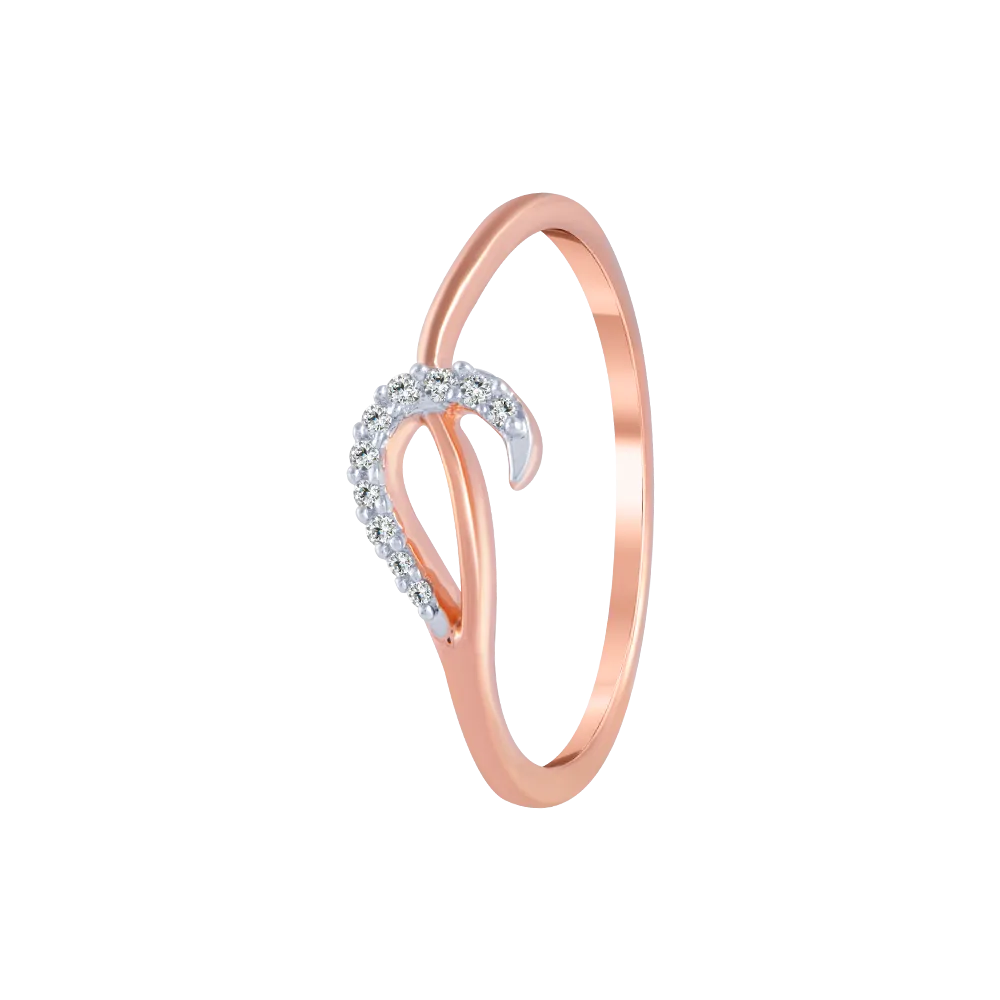 14KT (585) Rose Gold And Diamond Ring For Women