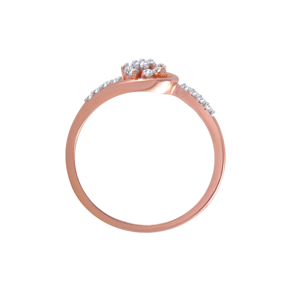 14KT (585) Rose Gold And Diamond Ring For Women