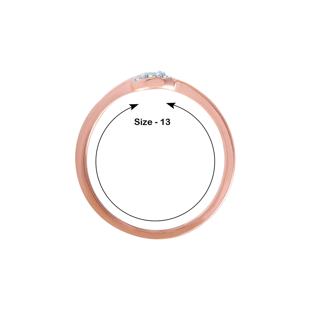 14KT (585) Rose Gold And Diamond Ring For Women