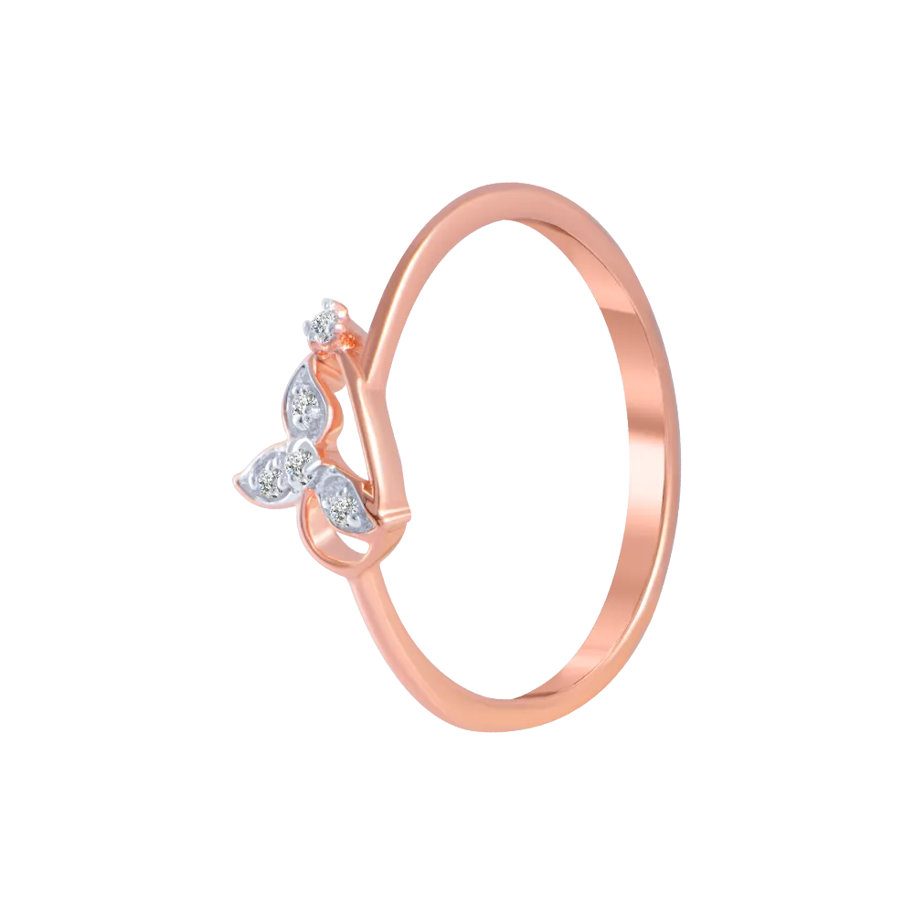 14KT (585) Rose Gold And Diamond Ring For Women