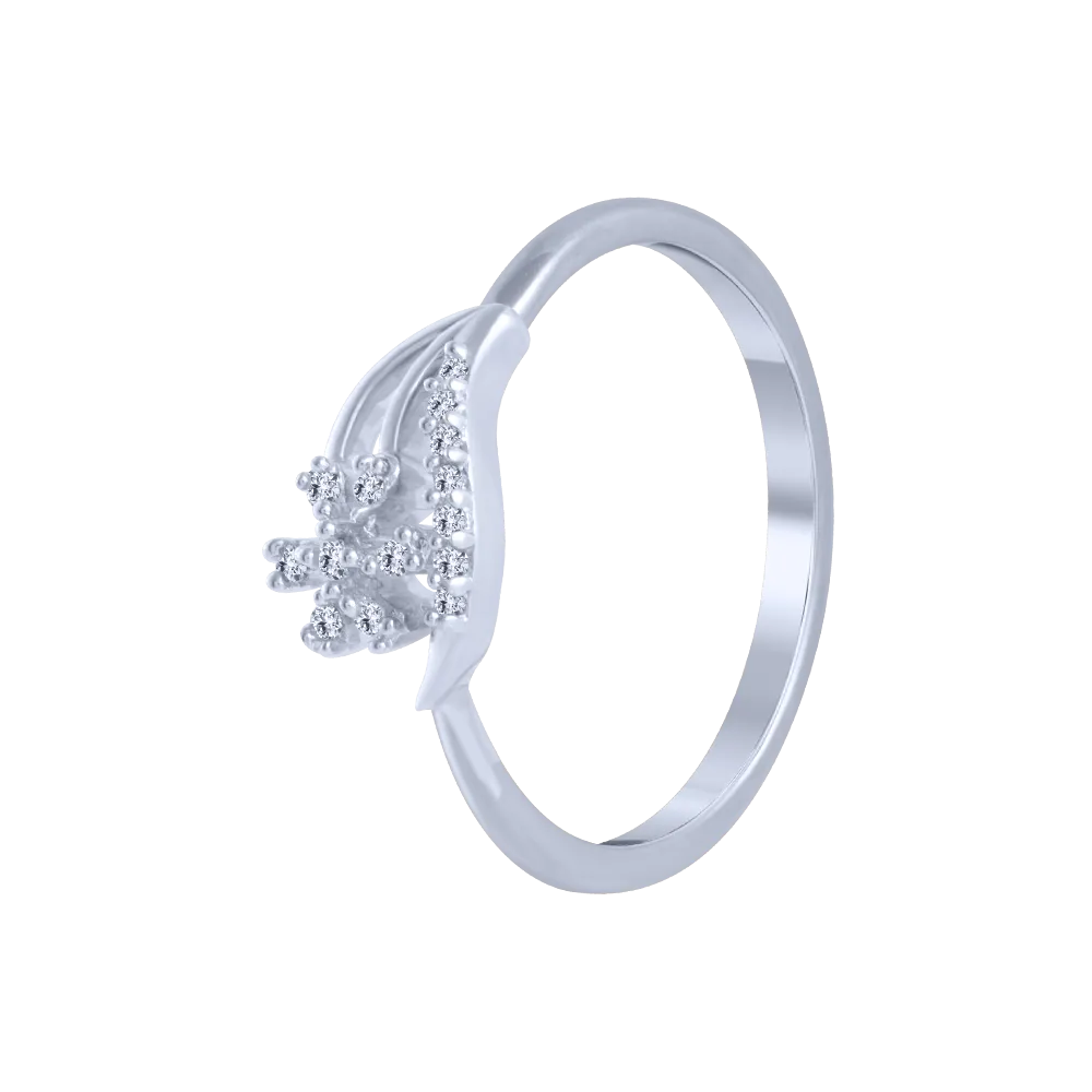 14KT (585) White Gold And Diamond Ring For Women