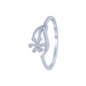 14KT (585) White Gold And Diamond Ring For Women