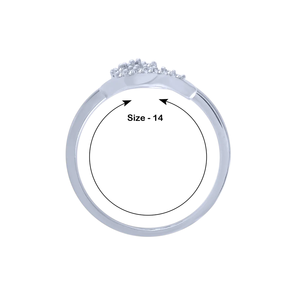 14KT (585) White Gold And Diamond Ring For Women
