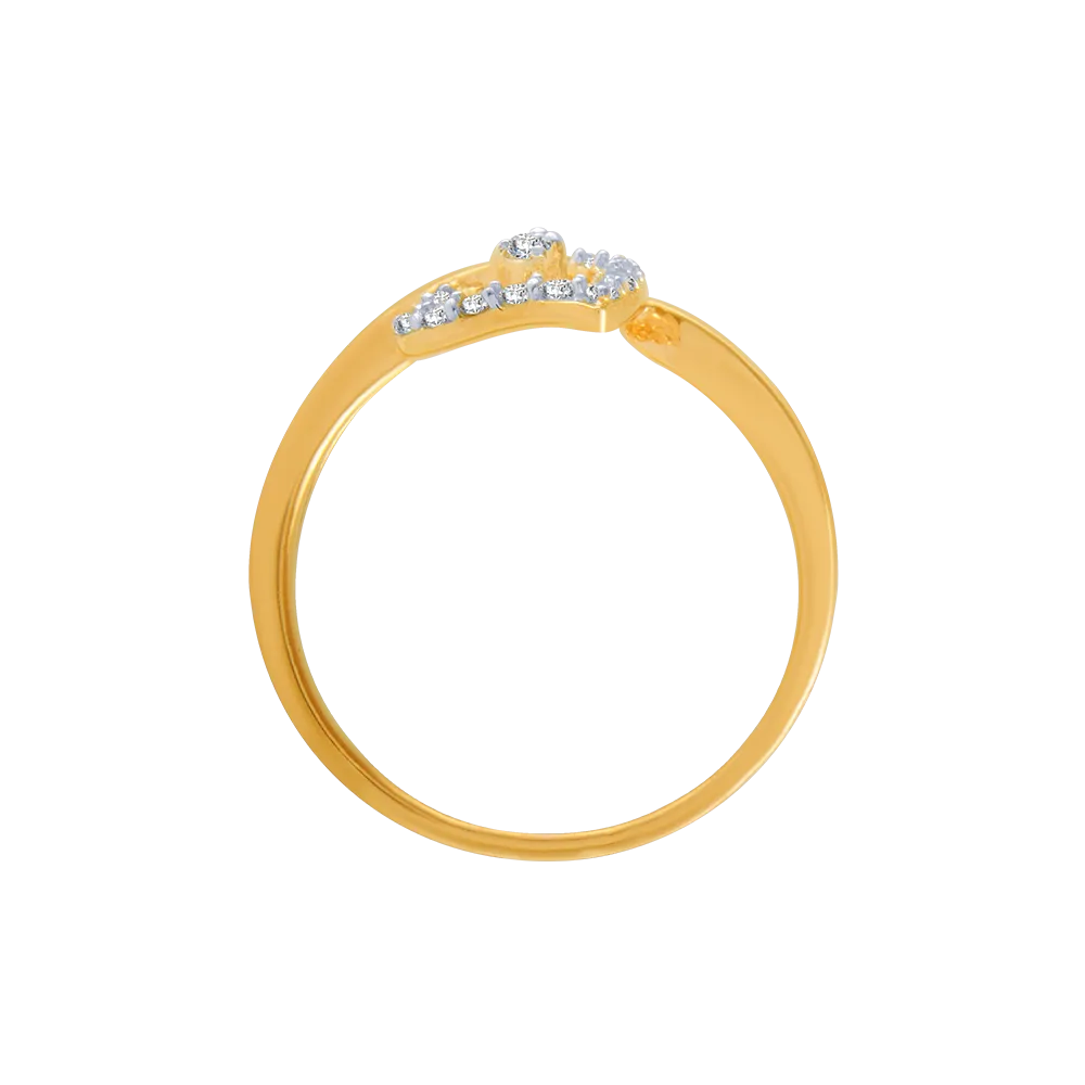 14KT (585) Yellow Gold And Diamond Ring For Women