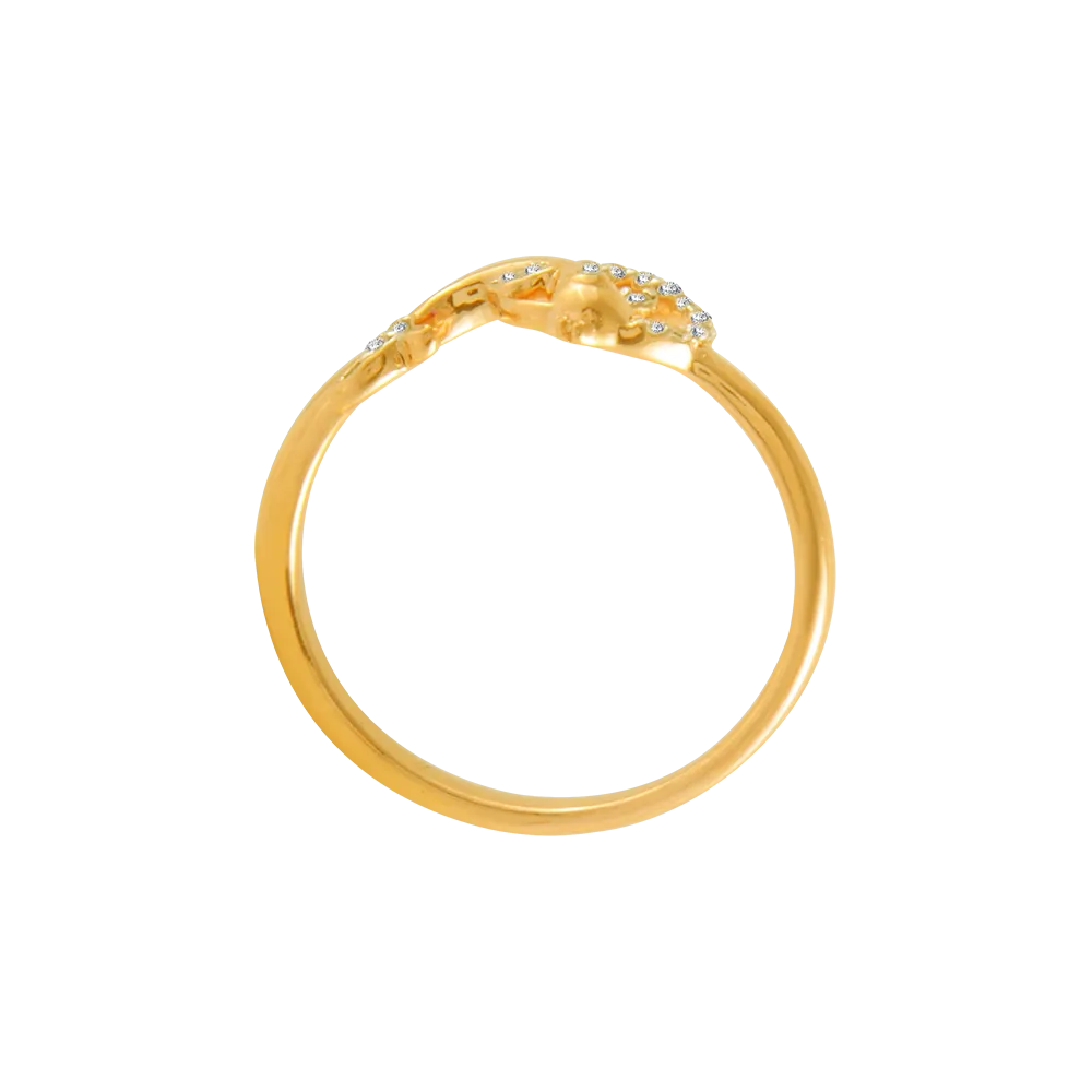 14KT (585) Yellow Gold And Diamond Ring For Women