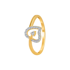 14KT (585) Yellow Gold And Diamond Ring For Women