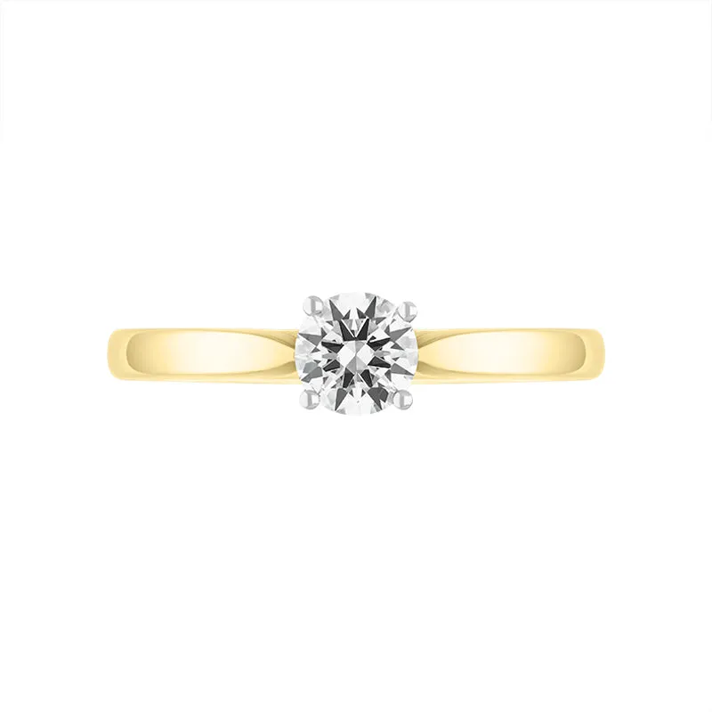 18ct Yellow Gold 0.70ct Diamond Round Brilliant Cut Solitaire Ring