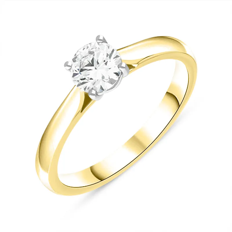 18ct Yellow Gold 0.70ct Diamond Round Brilliant Cut Solitaire Ring