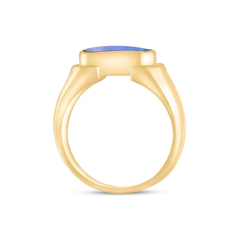 18ct Yellow Gold Moonstone Oval Dodgem Ring