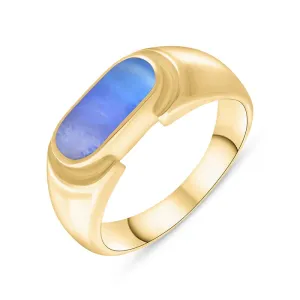 18ct Yellow Gold Moonstone Oval Dodgem Ring