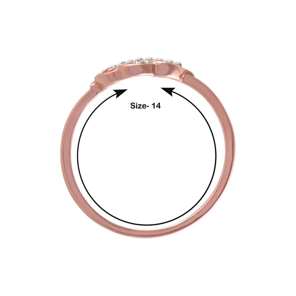 18k (750) Rose Gold And Diamond Ring For Women