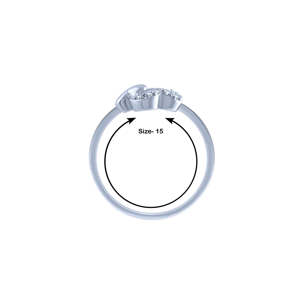 18k (750) White Gold And Diamond Ring For Women