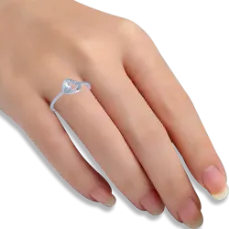 18k (750) White Gold And Diamond Ring For Women
