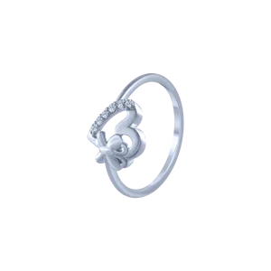 18k (750) White Gold And Diamond Ring For Women
