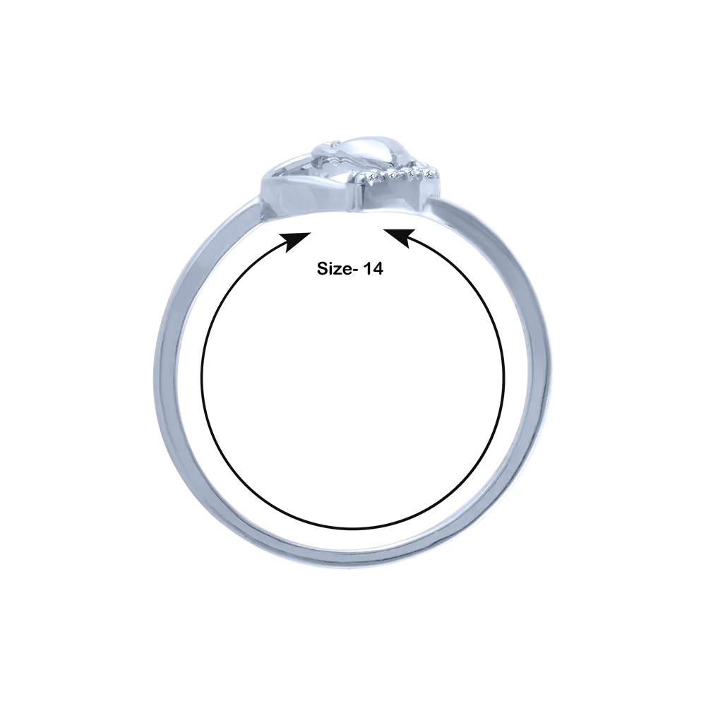 18k (750) White Gold And Diamond Ring For Women