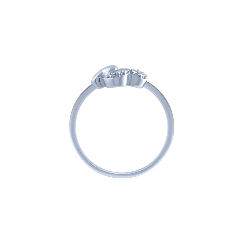 18k (750) White Gold And Diamond Ring For Women