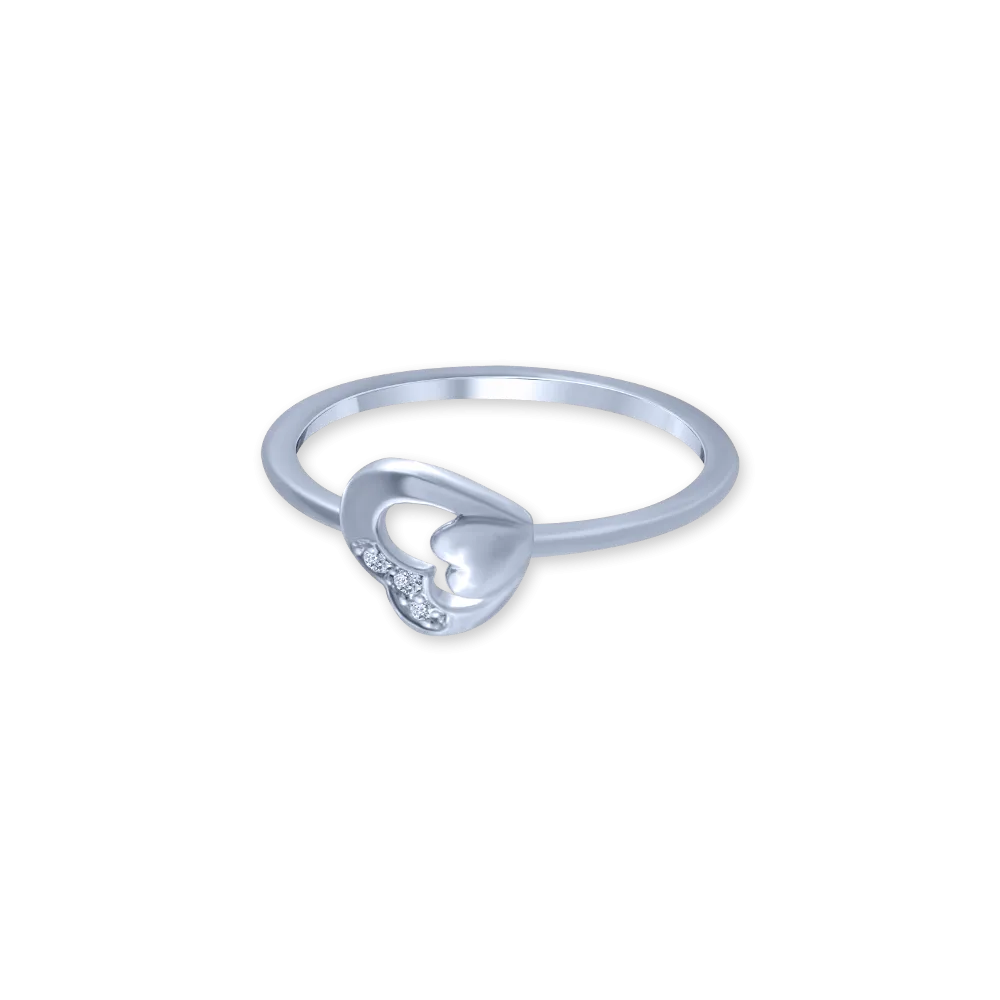 18k (750) White Gold And Diamond Ring For Women