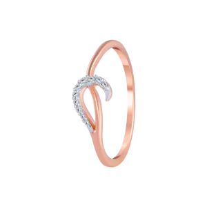 18KT (750) Rose Gold And Diamond Ring For Women