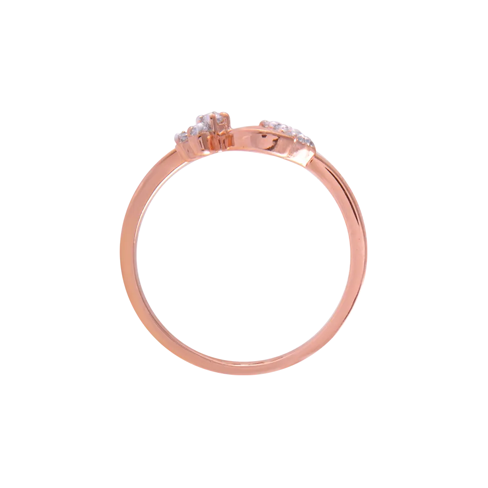 18KT (750) Rose Gold And Diamond Ring For Women