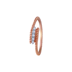 18KT (750) Rose Gold And Diamond Ring For Women
