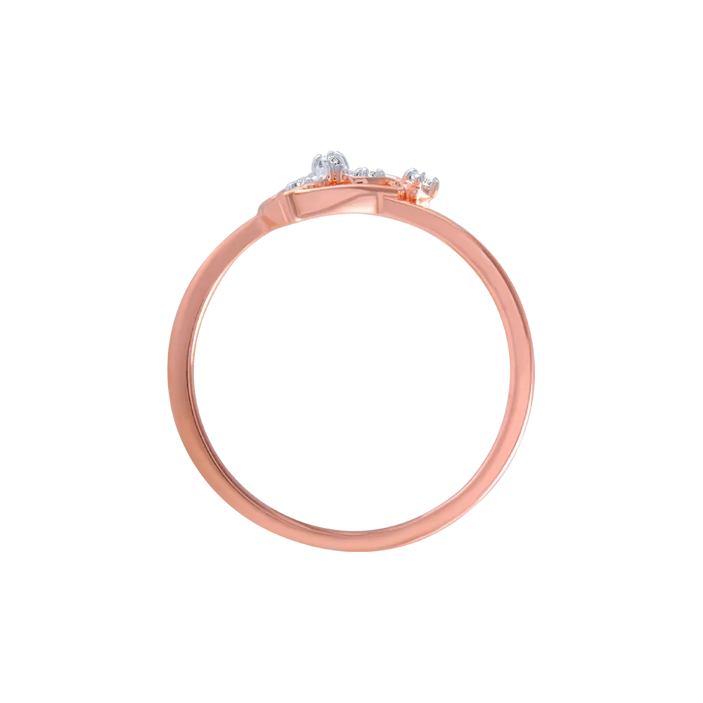 18KT (750) Rose Gold And Diamond Ring For Women