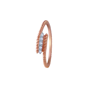 18KT (750) Rose Gold And Diamond Ring For Women