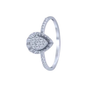 18KT (750) White Gold And Diamond Ring For Women