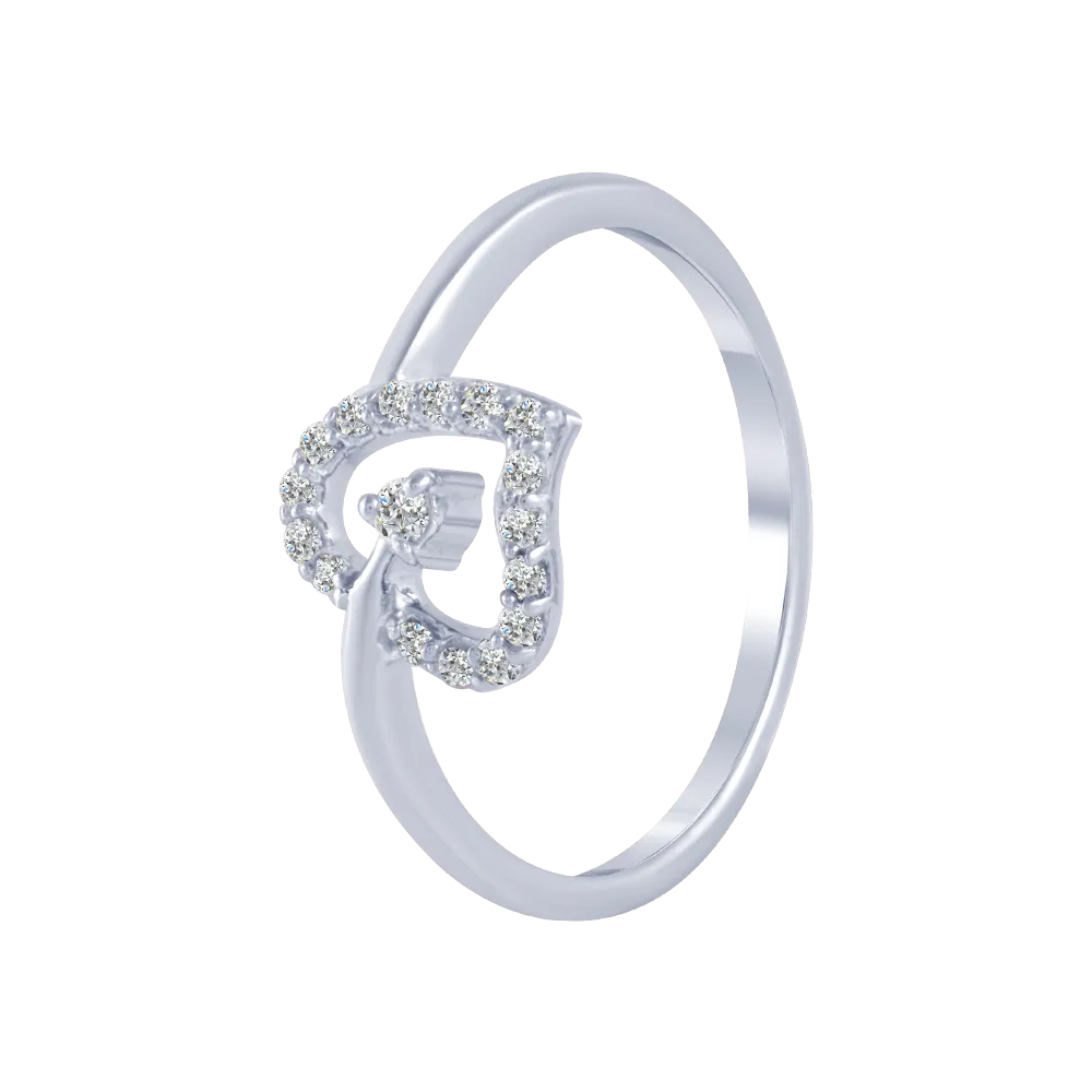 18KT (750) White Gold And Diamond Ring For Women