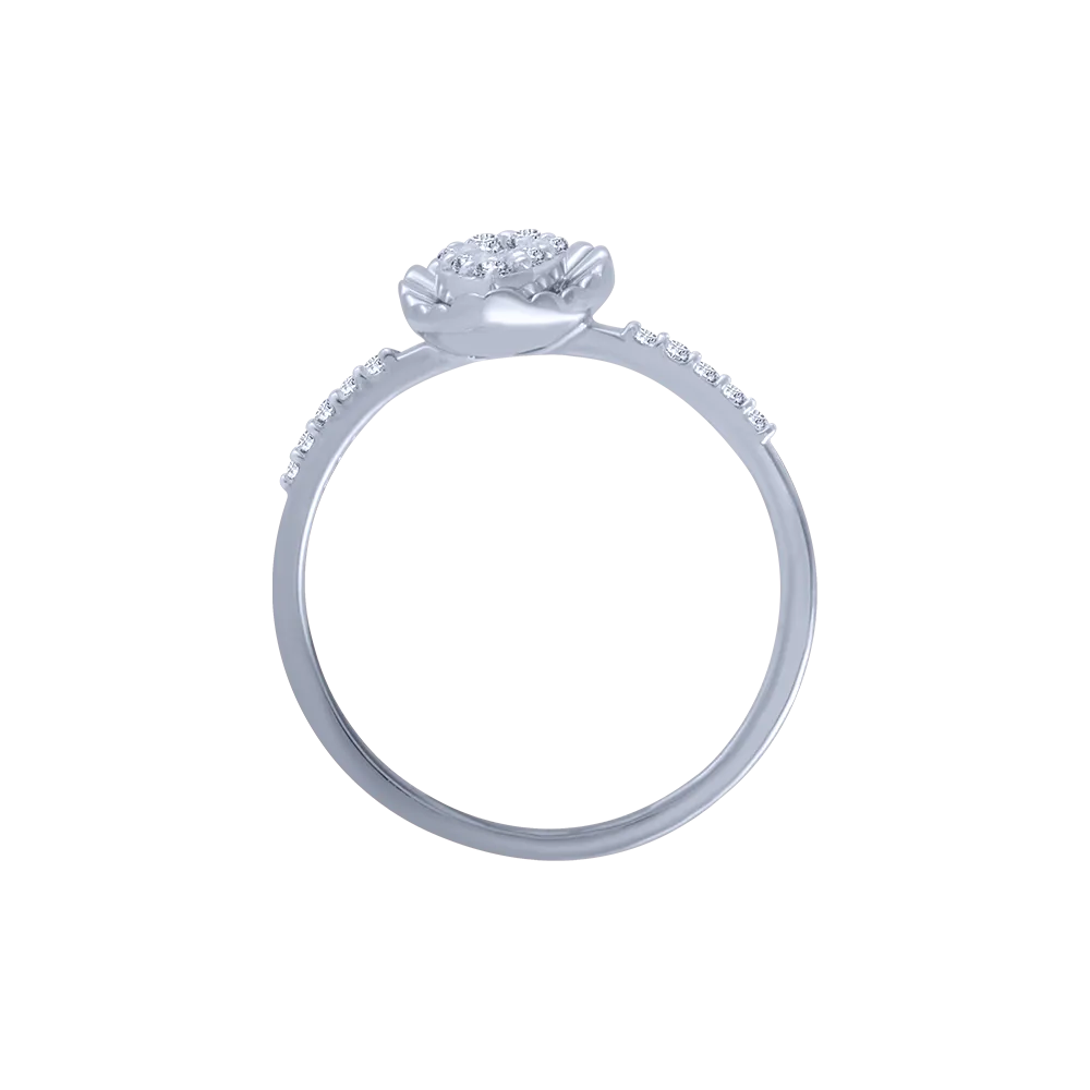 18KT (750) White Gold And Diamond Ring For Women