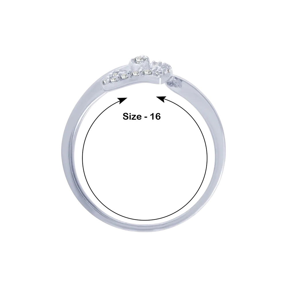 18KT (750) White Gold And Diamond Ring For Women