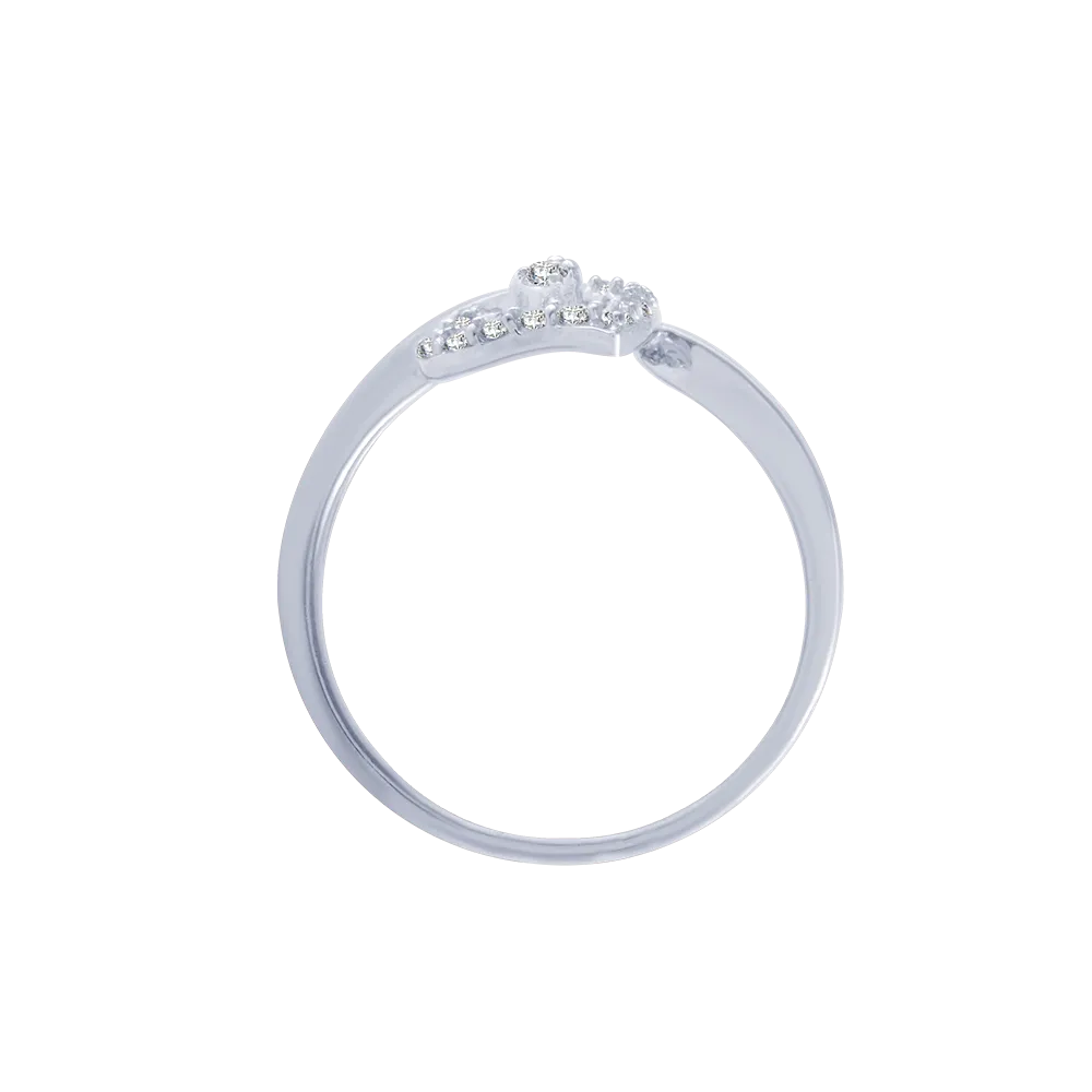 18KT (750) White Gold And Diamond Ring For Women