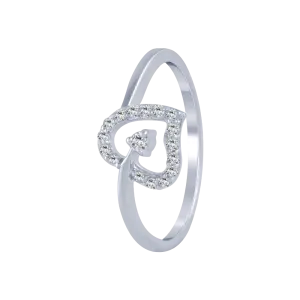 18KT (750) White Gold And Diamond Ring For Women