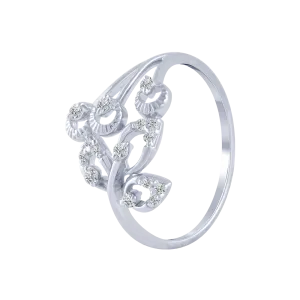 18KT (750) White Gold And Diamond Ring For Women