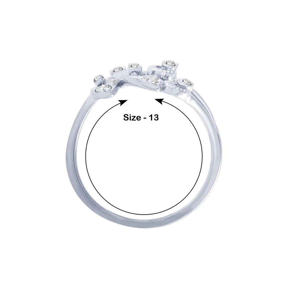 18KT (750) White Gold And Diamond Ring For Women