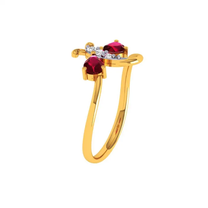 18KT (750) Yellow Gold And Diamond Ring For Women