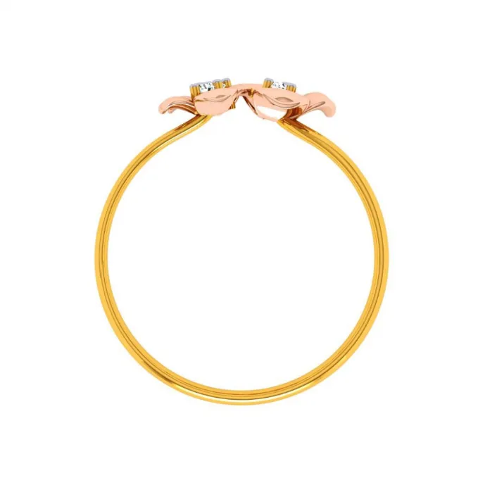 18KT (750) Yellow Gold And Diamond Ring For Women
