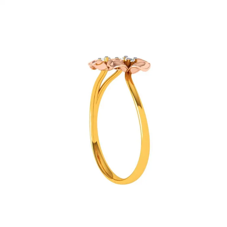 18KT (750) Yellow Gold And Diamond Ring For Women
