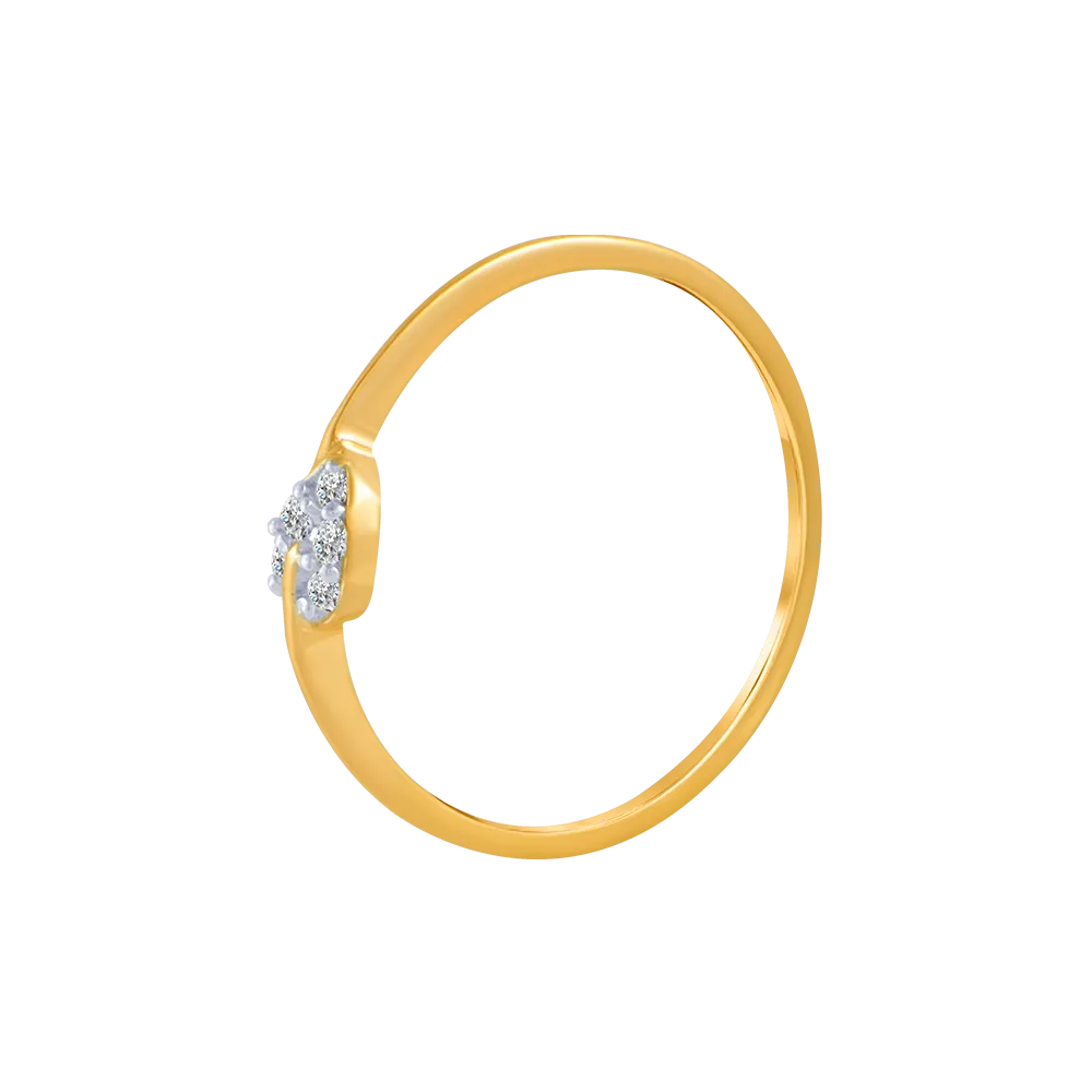 18KT (750) Yellow Gold And Diamond Ring For Women