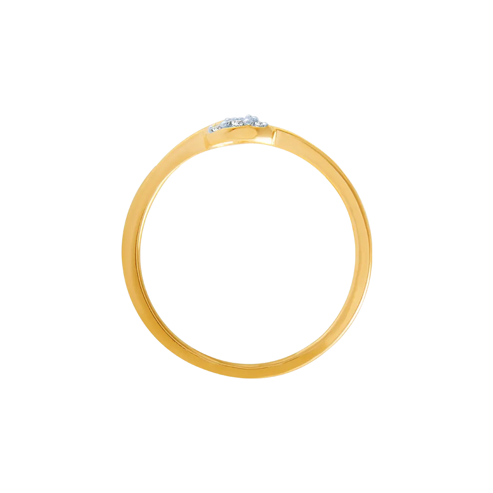 18KT (750) Yellow Gold And Diamond Ring For Women