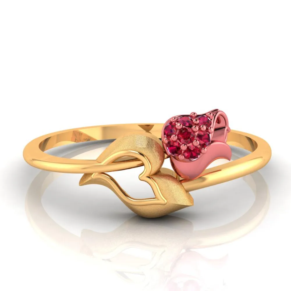 22k Gold Ring With An Intricately-detailed Tulip On Top