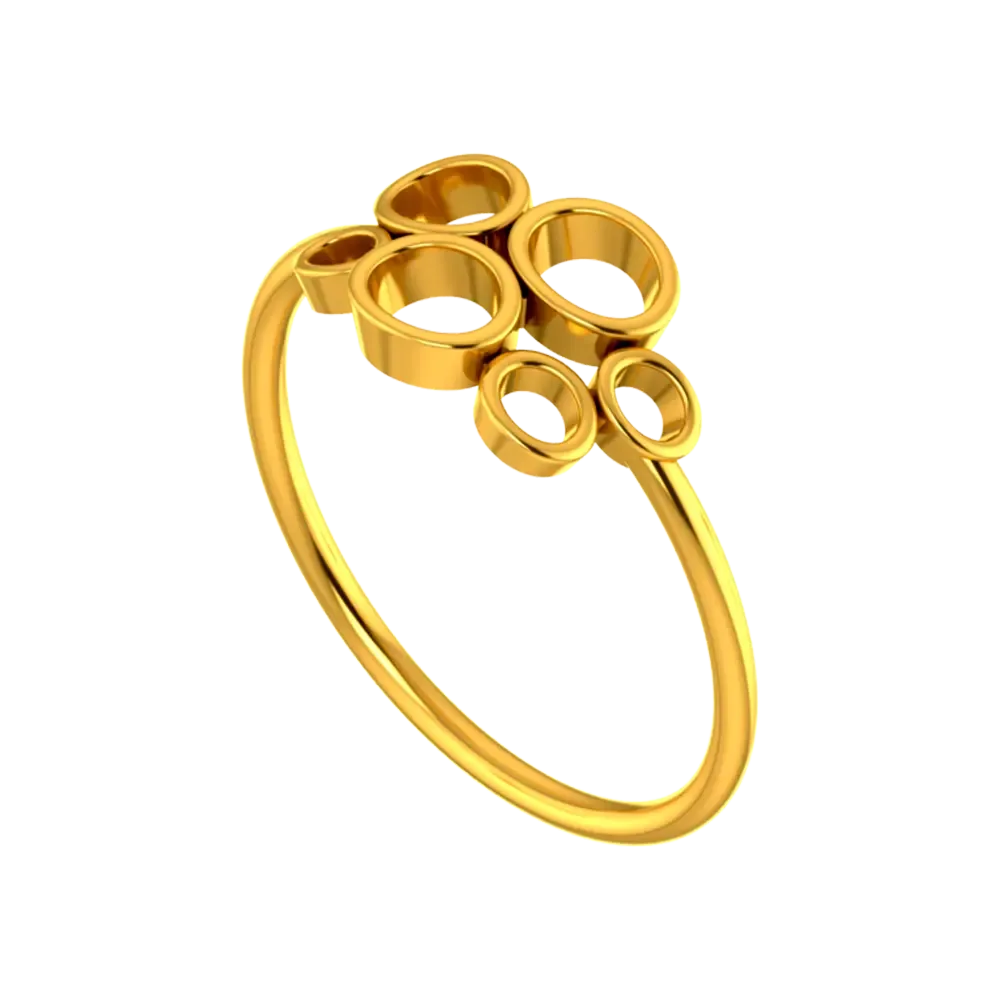 22k Gold Ring With Concentric Circles